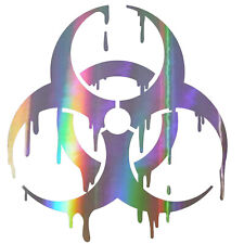 Biohazard Drip Sticker - Biohazard Decal - Choose Chrome Color and Size picture