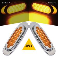 10x Amber Red Oval 16 LED Side Clearance Marker Lights Car Truck Trailer RV EOA picture