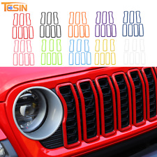 7PCS Front Grille Inserts Cover Trim for 2024+ Jeep Wrangler JL JT Accessories picture