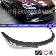 For BMW F06 F12 F13 M Sport 650i 2012-2019 Carbon Look Front Splitter Bumper Lip picture