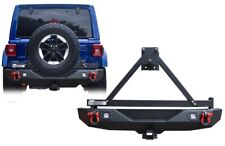 Newest Steel Rear Bumper W/Tire Carrier&LED Light For 07-18 Jeep Wrangler JKJKU picture