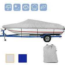 Trailerable Boat Cover UV  Waterproof  Boats Heavy Duty Fishing V-Hull Runabout  picture