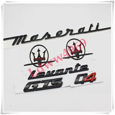6pc Glossy Black Emblem For Maserati Levante GTS Q4 Side Trunk Badges Nameplate picture