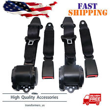 2 Set Universal 3 Point Retractable Seat Belts for Jeep CJ YJ Wrangler 1982-1995 picture