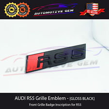 Audi RS5 Front Grille Badge GLOSS BLACK Emblem S line Inscription Nameplate A5 picture