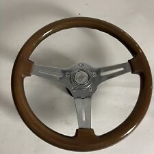 Vintage International Motor Sports Korea Emblem Wooden Steering Wheel Metal picture
