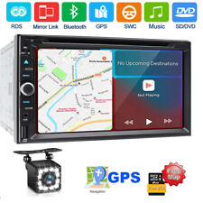 Backup Camera 7'' Double 2Din Car Stereo Radio CD DVD Player Bluetooth GPS Map picture