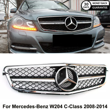 Front Grille w/Star For 2008-2013 Mercedes Benz W204 C-CLASS C250 C350 AMG Style picture