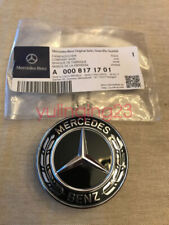 NEW FOR Mercedes Benz Hood Black Flat Laurel Wreath Badge Emblem A0008171701 picture