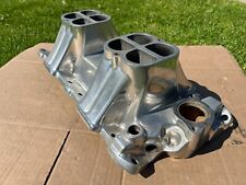 Weiand Dual Quad 2x4 Tunnel Ram Intake Manifold SBC 5984 Polished Chevy picture
