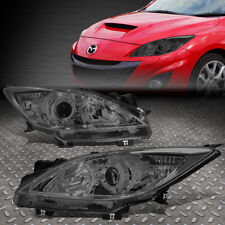 FOR 10-13 MAZDA 3 PAIR SMOKED HOUSING CLEAR CORNER PROJECTOR HEADLIGHT HEAD LAMP picture