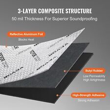 52 SqFt Car Sound Deadener Mat Proofing Thick Insulation Material Dynamat Noise picture
