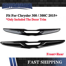 Gloss Black Front Rear Car Badge Emblem Cover Decor Trim For Chrysler 300C 2015+ picture