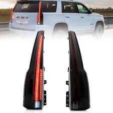 2*VLAND Pair Smoked LED Tail Lights For 2015-2020 Chevrolet Chevy Tahoe Suburban picture