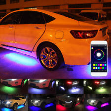 4x RGB LED Under Car Tube Strip Under Glow Body Neon Light Kit Phone App Control picture