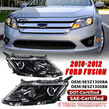 2010 2011 2012 Ford Fusion Headlight Black Factory Projector Headlamp Left Right picture