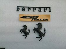 Ferrari 458 Italia Front & Rear Bumper Horse Badge Emblem Black Kit Brand New picture