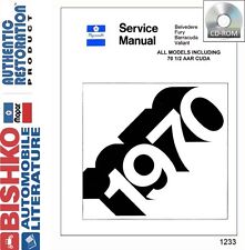 1970 Plymouth Duster Fury GTX Satellite Shop Service Repair Manual CD OEM Guide picture
