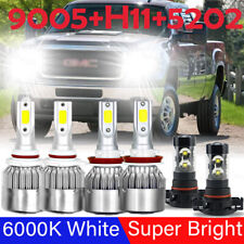 For GMC Sierra 1500 2500 HD 2007-2013 LED High Low Headlight Fog Light Bulbs picture
