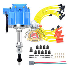 BLUE HEI Ignition Distributor &Spark Plug Wires for Ford Small Block 260 289 302 picture