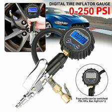 Digital Tire Inflator with Pressure Gauge 250 PSI Air Chuck for Truck/Car/Bike picture
