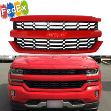 Front Bumper Grille Upper Grill For 2016-2018 Chevrolet Silverado 1500 Red Hot picture