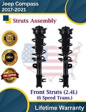 New OE Front Struts For 2017-2021 Jeep Compass 2.4L 6 Speed Lifetime Warranty picture