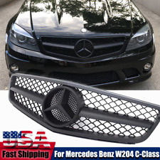 Black AMG Front Grille Grill w/Star For Mercedes Benz C-Class W204 C300 2008-14 picture