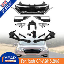 Fits 2015-2016 Honda CRV CR-V Front Grille Foglight&Bezels Bracket Kit Set 10pcs picture