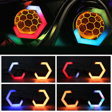 RGB LED Hex Halo Angel Eyes Turn Signal Llight APP Control Hexagon Headlight DIY picture