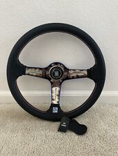 350mm Deep Dish Steering Wheel - Fit 6 hole Hub Like Vertex Nardi NRG Grip picture