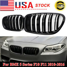 M5 Look Gloss Black Dual Fins Front Kidney Grille for BMW 5 Series F10 F11 10-16 picture