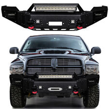 For 2003-2005 Dodge Ram 2500 3500 Front Bumper With Winch Plate and LED Lights picture