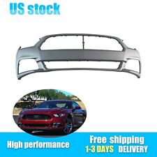 Fits 2015-2017 Ford Mustang New Front Bumper Cover W/o Tow Hook Holes Gray picture