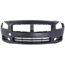 Front Bumper Cover For 2009-2014 Nissan Maxima w/ fog lamp holes Primed picture