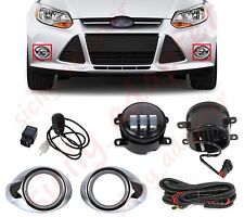 Front Bumper LED Fog Lights Lamps For 2012-2014 Ford Focus Pair w/Cover Wiring picture