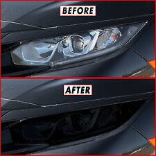 FOR 16-21 Honda Civic Headlight & Fog Light SMOKE Precut Vinyl Tint Overlays picture