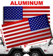 2x 3D Metal American Flag Sticker Decal Mirrored Reverse Car Bike Truck Emblem picture