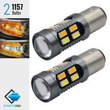 2x 1157 Dual Color Switchback  6000K White/Amber 20-LED Turn Signal Light Bulbs picture