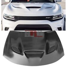 For 2015-2023 Dodge Charger Hellcat SRT style ALUMINUM hood with 3 vented bezels picture