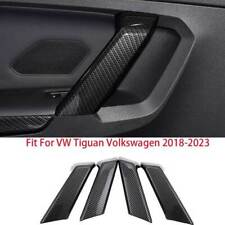 For VW Tiguan 2018-2023 2024 Carbon Fiber Inner Door Armrtst Handle Cover Trim picture
