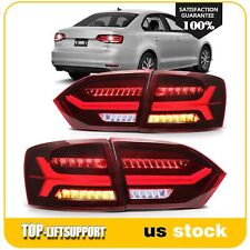 Fits 2011-2014 VOLKSWAGEN JETTA SAGITAR Red Taillights  Rear Tail Lamps Pair picture