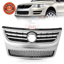 For 2008-2010 VW Touareg Front Bumper Center Grille Radiator Black Chrome Grill picture