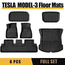 Floor Mats Cargo Liners for 2020-2023 Tesla Model 3 1st 2nd Row All Weather 6pcs picture