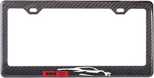 Reflective 2021 Corvette C8 Stingray Black 100% Carbon Fiber License Plate Frame picture