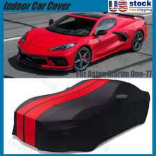 Red/Black Indoor Car Cover Stain Stretch Dustproof For Aston Martin One-77 New picture