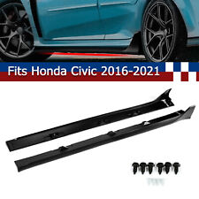 For Honda 2016-21 20 Civic 4DR Sedan LX EX Si Type-R Style Side Skirt Extension picture