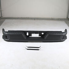 For 19-24 Chevy Silverado GMC Sierra Black Rear Bumper No Dual Exhaust W/O Park picture