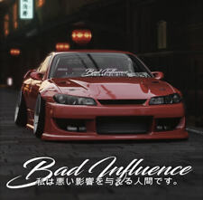 Bad Influence Windshield Decal Car Sticker Banner JDM Vinyl Graphic Kanji KDM picture