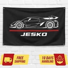 For Koenigsegg Jesko Supercar Car Enthusiast 3x5 ft Flag Birthday Gift Banner picture